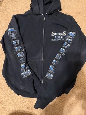 Harley-Davidson Black & Blue Sturgis 2016 Zip-Up Hoodie